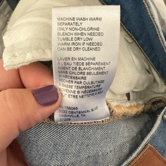 ABLE The High Rise Jeans Medium Wash Size 29 Distressed  Ankle Vintage Wash - Picture 9 of 10